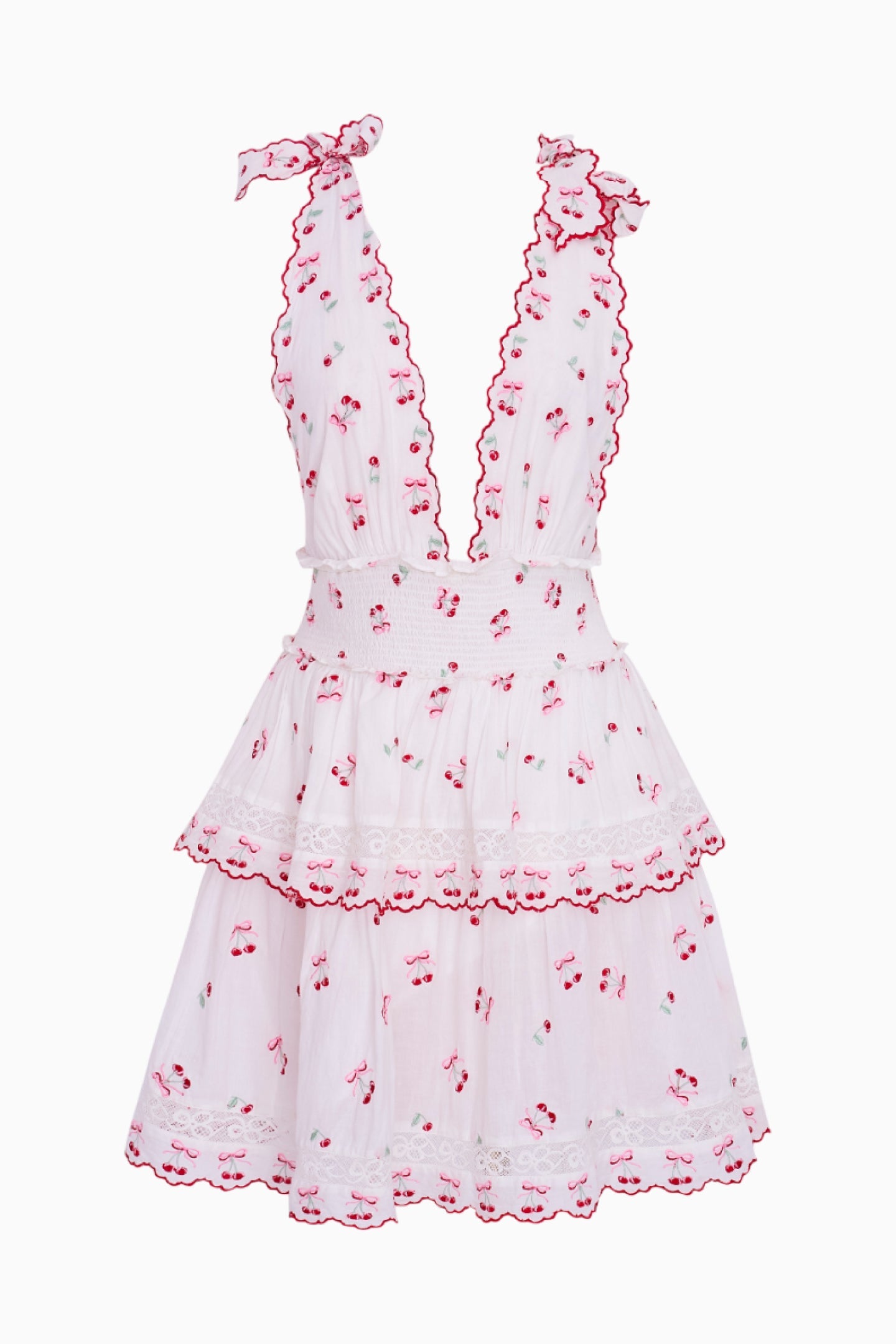 Soira Cotton Cherry Mini Dress